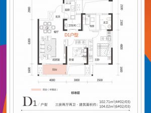 常德-石门县东城时代广场为您提供D1户型鉴赏