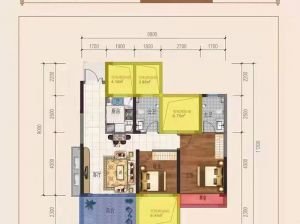 常德-安乡县状元华府为您提供A2户型鉴赏