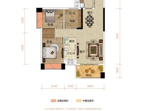 常德-安乡县深柳国际为您提供平层D户型鉴赏