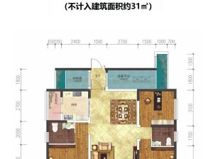 常德-澧县跃宇汀兰湾为您提供B户型鉴赏