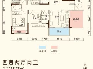 常德-津市市六合城为您提供B2户型鉴赏