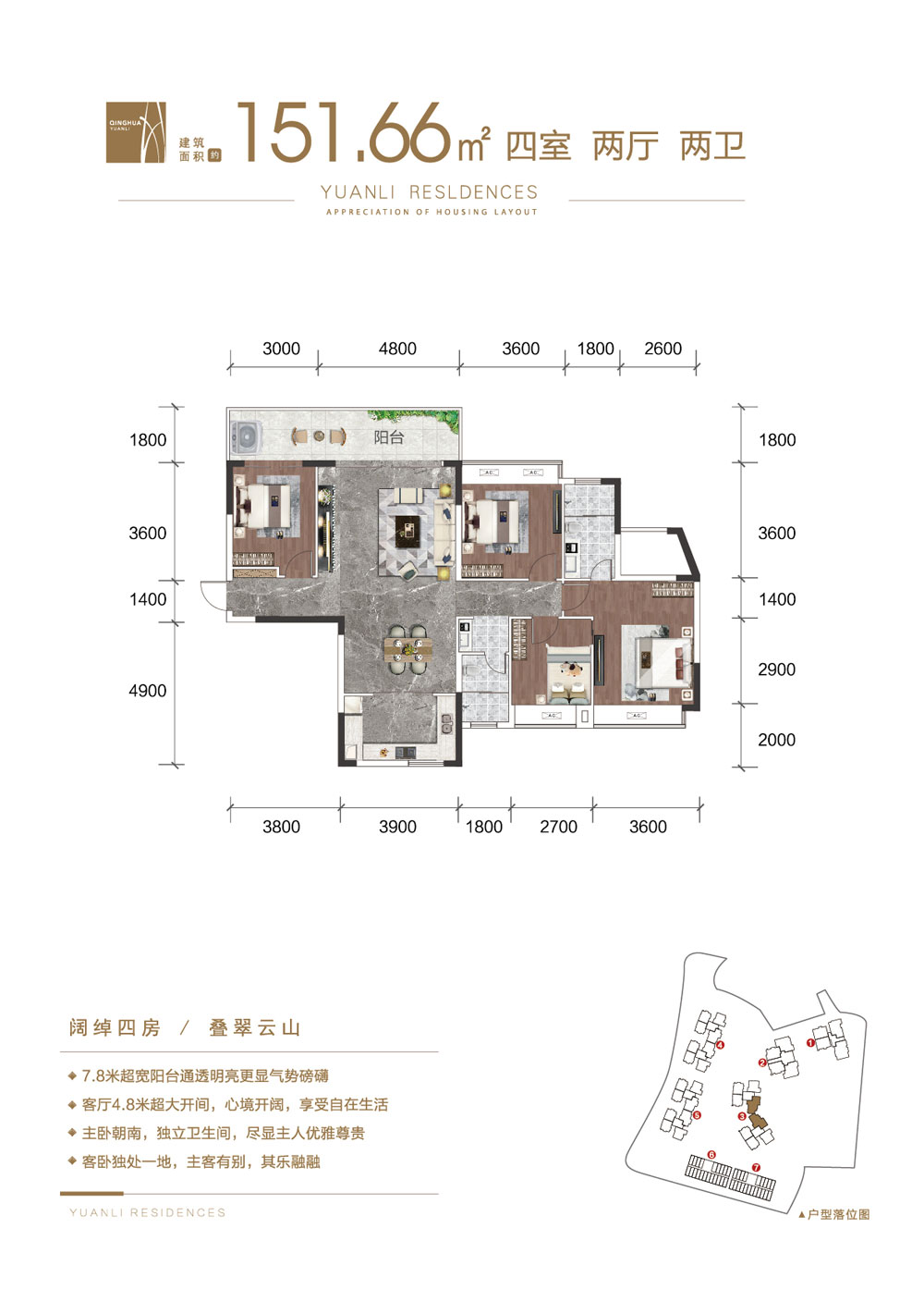 常德武陵区育美雅苑为您提供C2户型图片详情鉴赏