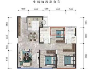 常德-武陵区金科天宸为您提供晓风户型鉴赏