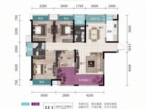 常德-武陵区华鹏国际为您提供H1户型鉴赏