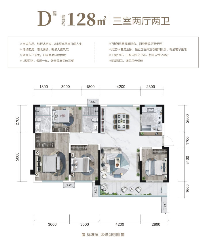 常德武陵区邦泰誉府为您提供该项目D户型图片鉴赏