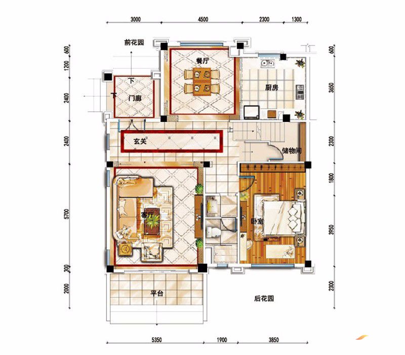 常德武陵区碧桂园为您提供BJ350N户型1F图片详情鉴赏