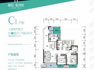 常德-武陵区新河苑为您提供C1户型鉴赏